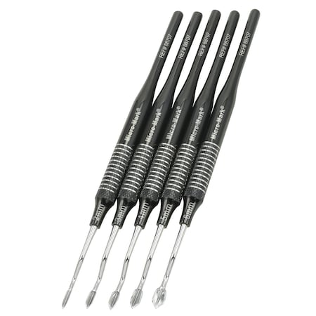 5 PC. V-Gouge Premier Elite Chisel Set, Titanium-Plated